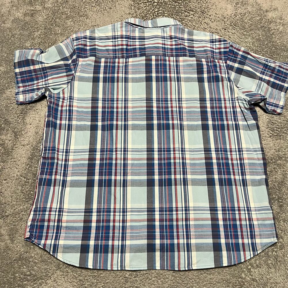 Columbia Shirt Mens XXL Button Up Blue Plaid Short Sleeve Regular - Picture 4 of 8